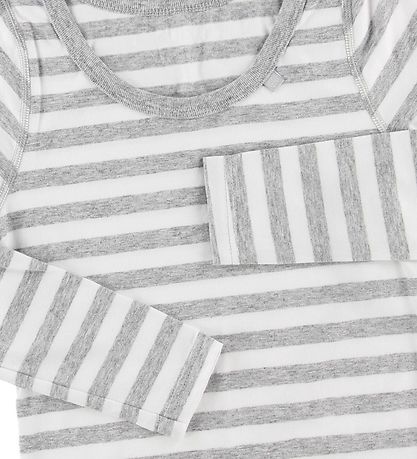Say-So Blouse - Grey Melange/White Striped Say-So Blouse - Grey Melange/White Striped