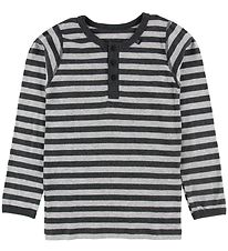 Say-So Blouse m. Knoppen - Grijs Gestreept Say-So Blouse m. Knoppen - Grijs Gestreept