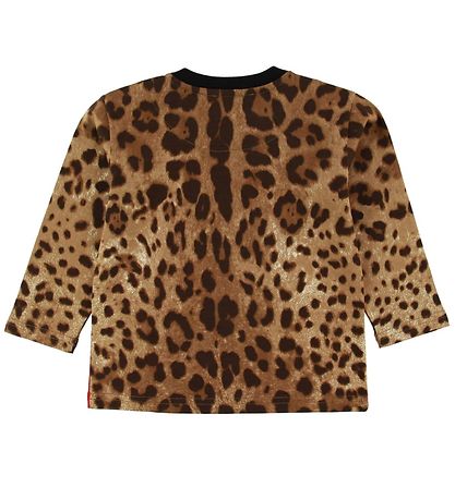 Dolce & Gabbana Bluse - Animal - Rød m. Leopard