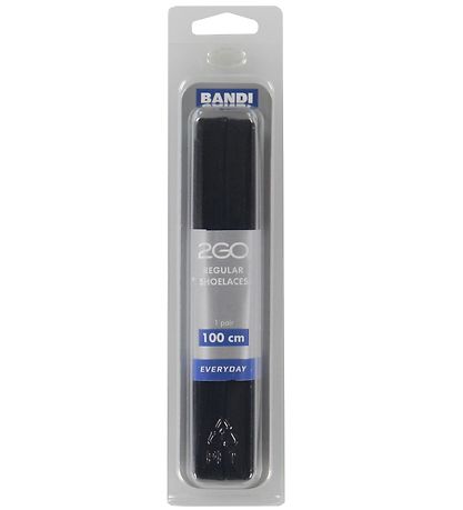 2GO Snørebånd - 100 cm - Ét Par - Sort 2GO Snørebånd - 100 cm - Ét Par - Sort