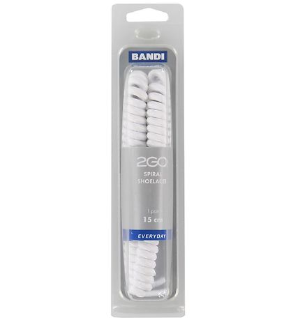 Élastique Lacets spirales 2GO - 100/120 cm - 1 Paire - Blanc Élastique Lacets spirales 2GO - 100/120 cm - 1 Paire - Blanc