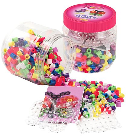 Perles av. Plaques pour perles Hama Maxi - 400 pces - Multicolor Perles av. Plaques pour perles Hama Maxi - 400 pces - Multicolor