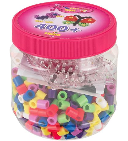 Perles av. Plaques pour perles Hama Maxi - 400 pces - Multicolor Perles av. Plaques pour perles Hama Maxi - 400 pces - Multicolor