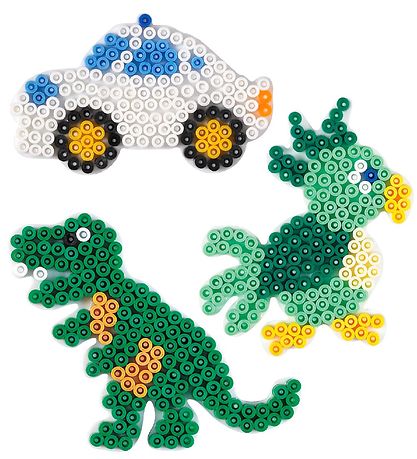 Hama Midi Perleplader - 3-pak - Bil, Dinosaur & Papegøje Hama Midi Perleplader - 3-pak - Bil, Dinosaur & Papegøje