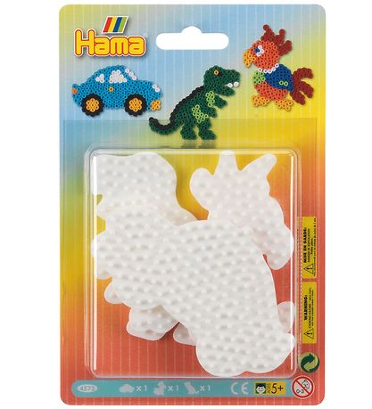 Hama Midi Perleplader - 3-pak - Bil, Dinosaur & Papegøje Hama Midi Perleplader - 3-pak - Bil, Dinosaur & Papegøje