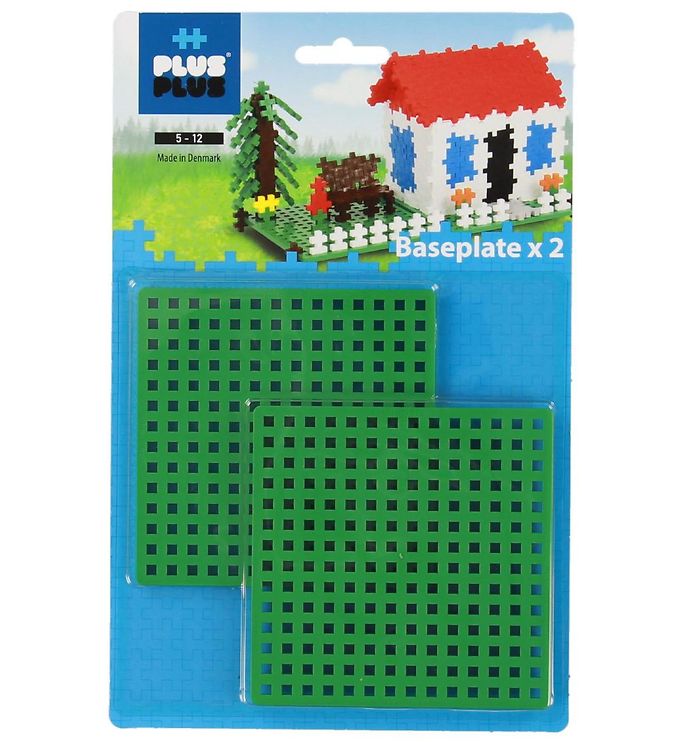Plus-Plus Mini Byggeplader - 2 stk - Grøn