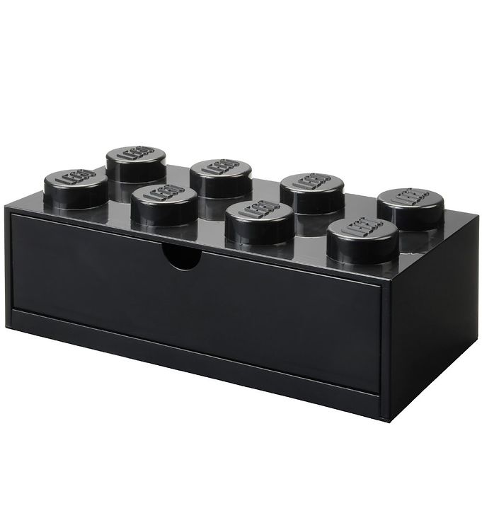 LEGO® Storage Opbevaringsskuffe - 8 Knopper - 31x15x9 - Sort