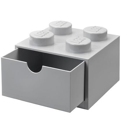 LEGO® Storage Opbevaringsskuffe - 4 Knopper - 15x15x9 - Grå