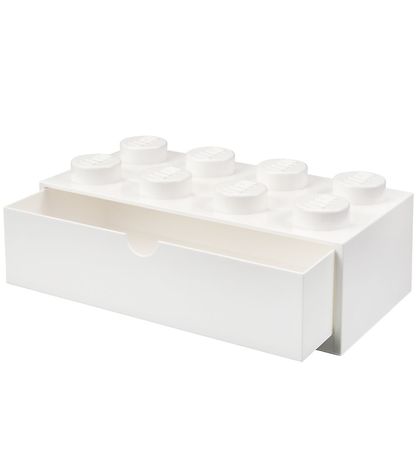LEGO® Storage Opbevaringsskuffe - 8 Knopper - 31x15x9 - Hvid