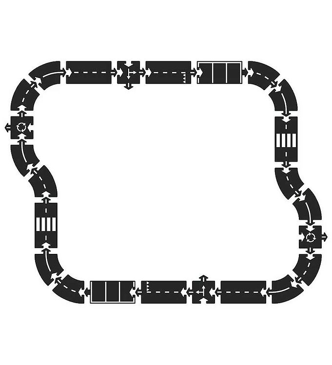 Vejbane i gummi - Motorvej - 24 dele - Waytoplay - Fra 3 år
