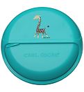 Carl Oscar Snackbox - 15 cm - Turquoise Giraffe
