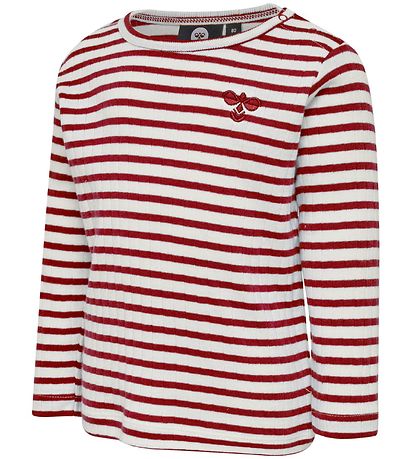 Hummel Blouse - HMLRumle - Wit/Bordeaux streep Hummel Blouse - HMLRumle - Wit/Bordeaux streep