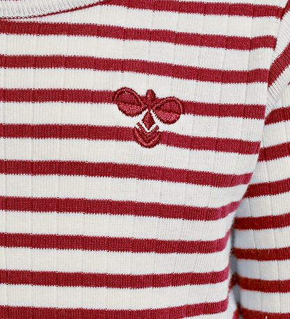 Hummel Blouse - HMLRumle - Wit/Bordeaux streep Hummel Blouse - HMLRumle - Wit/Bordeaux streep