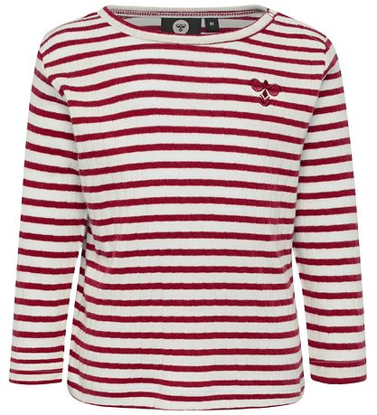 Hummel Blouse - HMLRumle - Wit/Bordeaux streep Hummel Blouse - HMLRumle - Wit/Bordeaux streep