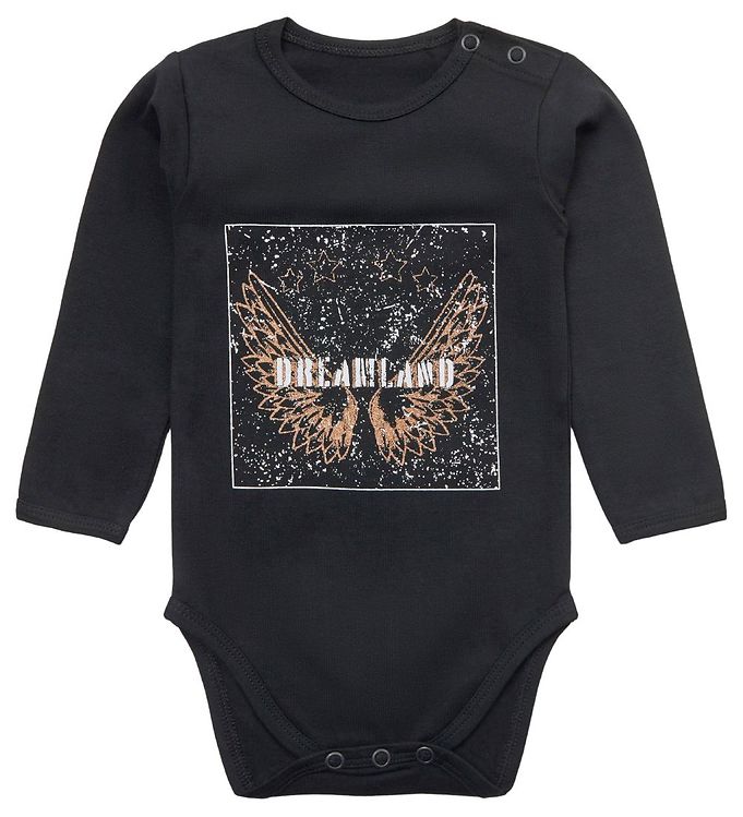 Petit by Sofie Schnoor Body l/æ - Dicte - Sort m. Print