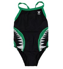 TYR Swimsuit - Shark Bite Diamondfit - Black/Green TYR Swimsuit - Shark Bite Diamondfit - Black/Green