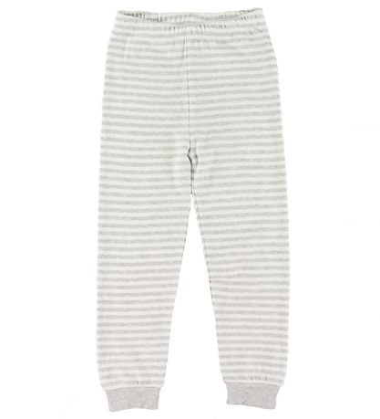 Fixoni Pyjama Set - Grey Melange w. Stripes/Snail Fixoni Pyjama Set - Grey Melange w. Stripes/Snail