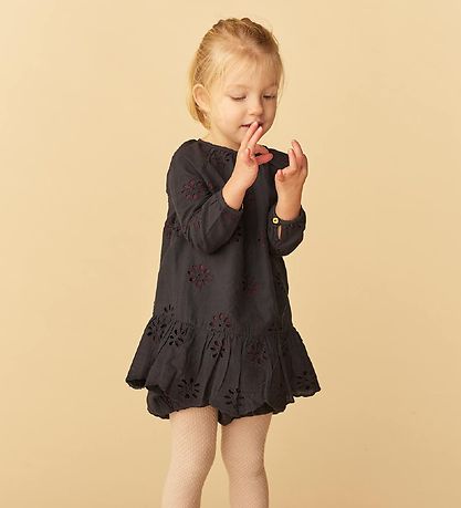 Soft Gallery Kjole - Gretchen - Anthracite m. Blomster Soft Gallery Kjole - Gretchen - Anthracite m. Blomster