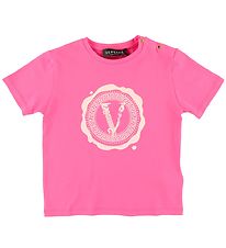 Versace T-shirt - Fuchsia m. Logo Versace T-shirt - Fuchsia m. Logo