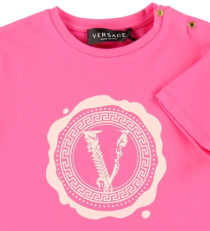 Versace T-shirt - Fuchsia m. Logo Versace T-shirt - Fuchsia m. Logo