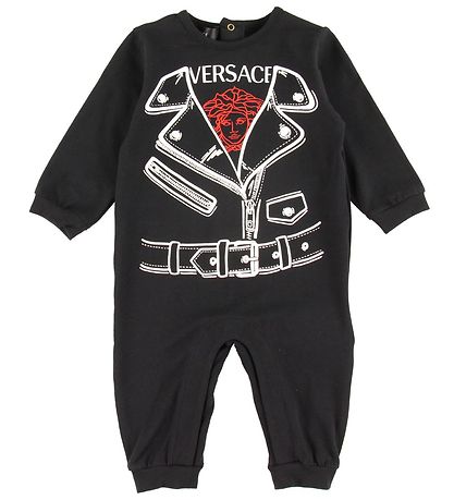 Boîte Cadeau Versace - Grenouillère/Bavoir - Noir av. Imprimé Boîte Cadeau Versace - Grenouillère/Bavoir - Noir av. Imprimé