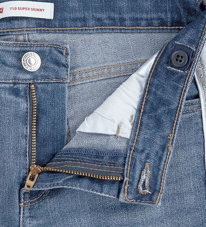 Levis Jeans - 710 Super Skinny - No Diggity m. Sølvstribe