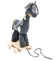 Smallstuff Pull Along Toy - Giraffe - 40 cm - Navy