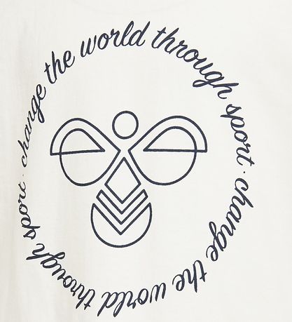 Hummel T-Shirt - Bijgesneden - hmlMary - Wit m. Print Hummel T-Shirt - Bijgesneden - hmlMary - Wit m. Print