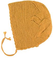 Huttelihut Babymuts - Alpacawol - Mustard Huttelihut Babymuts - Alpacawol - Mustard