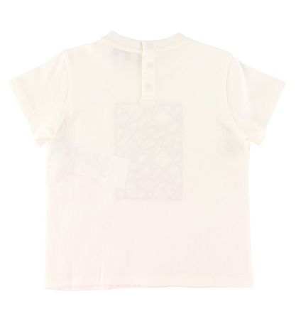 Emporio Armani T-shirt - Hvid m. Broderi