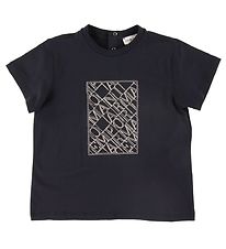 Emporio Armani T-shirt - Navy m. Broderi Emporio Armani T-shirt - Navy m. Broderi