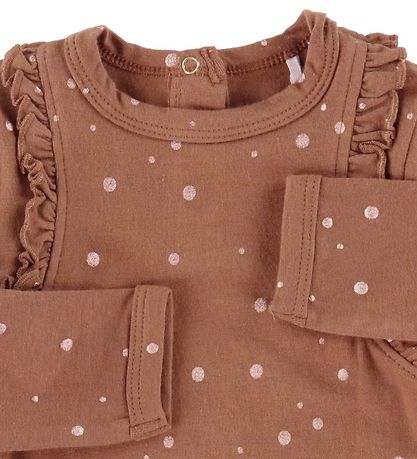 Minymo Body l/æ - Brun m. Prikker Minymo Body l/æ - Brun m. Prikker