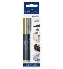 Faber-Castell Tuscher - Metallic Pen - 2 stk - Guld/Sølv Faber-Castell Tuscher - Metallic Pen - 2 stk - Guld/Sølv