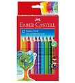 Faber-Castell Farveblyanter - Jumbo Grip - Akvarel - 12 stk - Mu Faber-Castell Farveblyanter - Jumbo Grip - Akvarel - 12 stk - Mu