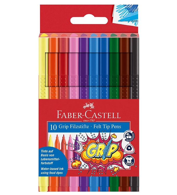 Faber-castell - Grip Colour Marker Tusser - 10 Stk.