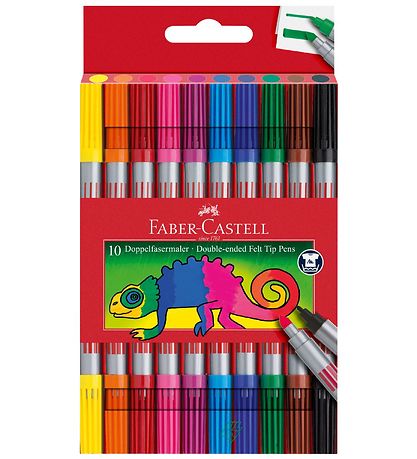 Faber-Castell Tuscher - Dobbelt Tyk/Tynd - 10 stk - Multifarvet Faber-Castell Tuscher - Dobbelt Tyk/Tynd - 10 stk - Multifarvet