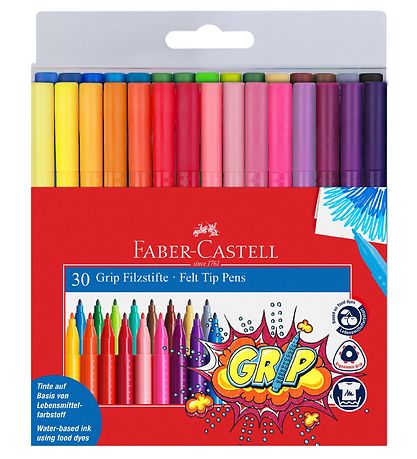Faber-Castell Markers - Grip - 30 pcs - Multicoloured Faber-Castell Markers - Grip - 30 pcs - Multicoloured