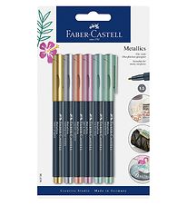 Faber-Castell Tuscher - Metallic Pen - 6 stk - Multifarvet Faber-Castell Tuscher - Metallic Pen - 6 stk - Multifarvet