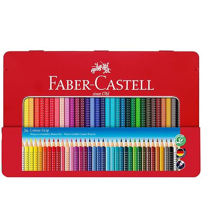 Faber-Castell Farveblyanter - Grip - Akvarel - 36 stk - Multi Faber-Castell Farveblyanter - Grip - Akvarel - 36 stk - Multi