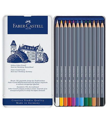 Faber-Castell Farveblyanter - Goldfaber Akvarel - 12 stk - Multi Faber-Castell Farveblyanter - Goldfaber Akvarel - 12 stk - Multi