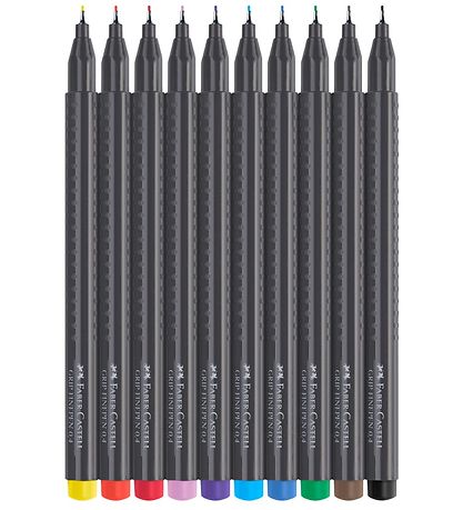 Faber-Castell Fineliner - Grip - 10 stk - Multifarvet Faber-Castell Fineliner - Grip - 10 stk - Multifarvet