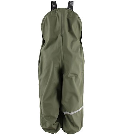 CeLaVi Rainwear w. Suspenders - PU - Army Green