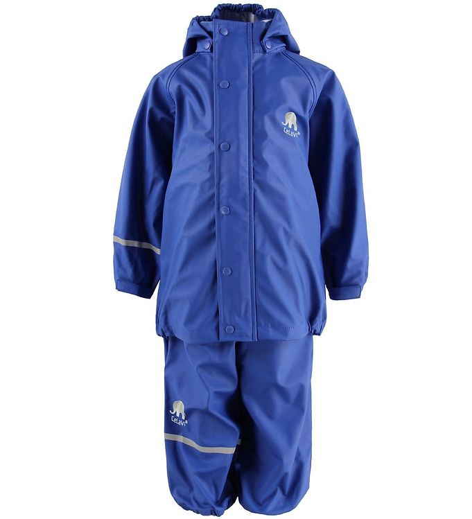 CeLaVi Regntøj m. Seler - PU - Havblå