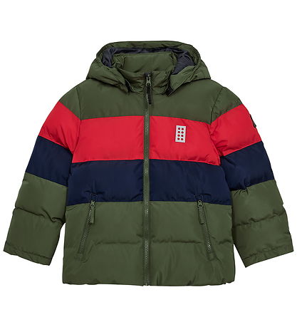 LEGO® Wear Dynejakke - LWJipe 705 - Green/Red/Navy