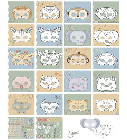 Little Dutch Aktivitetsbog m. Saks - Masker - Safari Friends