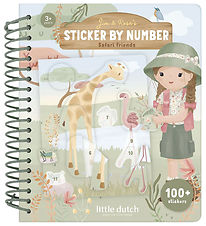 Little Dutch Aktivitetsbog m. Klistermærker - Rosa - Safari Frie