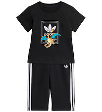 adidas Originals Sæt - T-shirt/Sweatpants - Black/Black