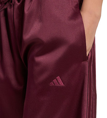 adidas Performance Bukser - JG Satin - Maroon/Maroon