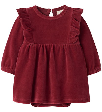 Lil' Atelier Kjolebody l/æ - NbfSaga - Biking Red