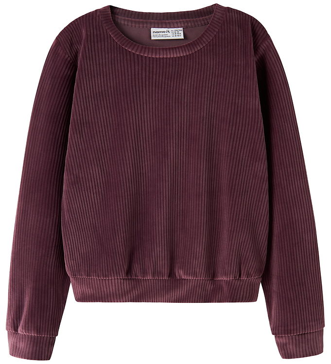 Name It Bluse - Kort - Velvet - NkfVeloa - Catawba Grape